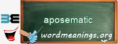 WordMeaning blackboard for aposematic